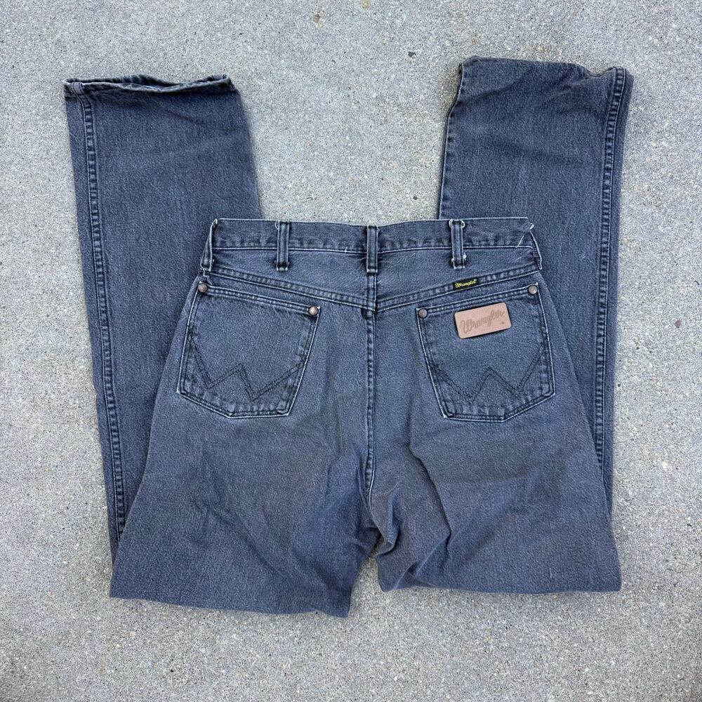 Vintage 80s Wrangler Black Faded Charcoal 13MWZ PBCowboy Cut Jeans 32x34